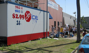 Ice Business in a Commercial Area